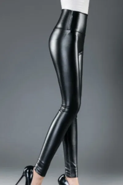 high waist  PU leggings