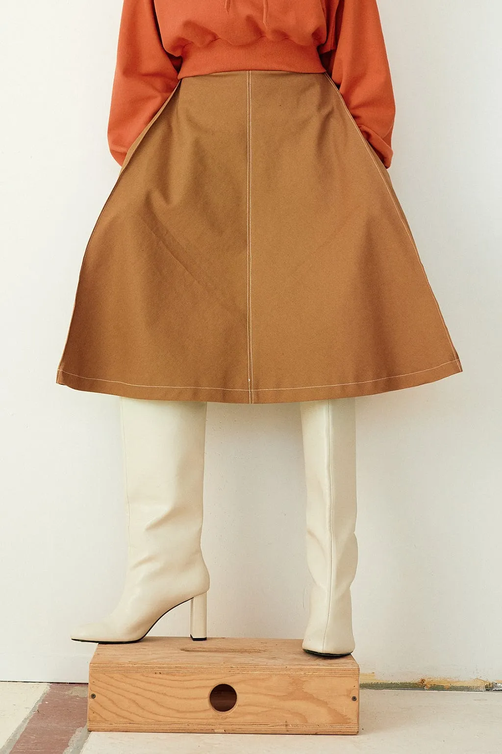Winnie Skirt Toffee Brown Twill